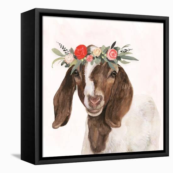 Garden Goat II-Victoria Borges-Framed Stretched Canvas