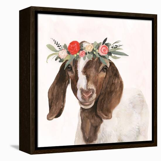 Garden Goat II-Victoria Borges-Framed Stretched Canvas