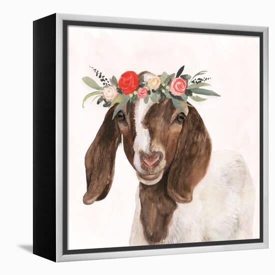 Garden Goat II-Victoria Borges-Framed Stretched Canvas