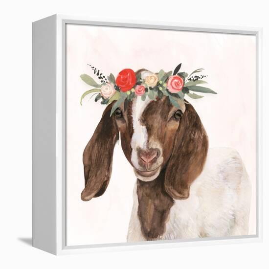 Garden Goat II-Victoria Borges-Framed Stretched Canvas