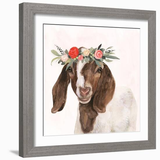 Garden Goat II-Victoria Borges-Framed Premium Giclee Print