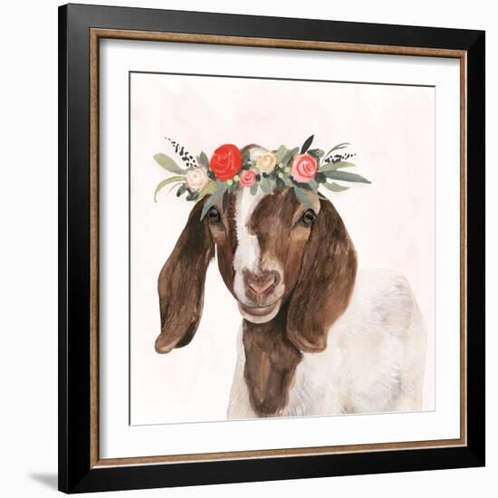 Garden Goat II-Victoria Borges-Framed Premium Giclee Print