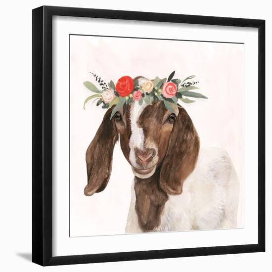 Garden Goat II-Victoria Borges-Framed Premium Giclee Print