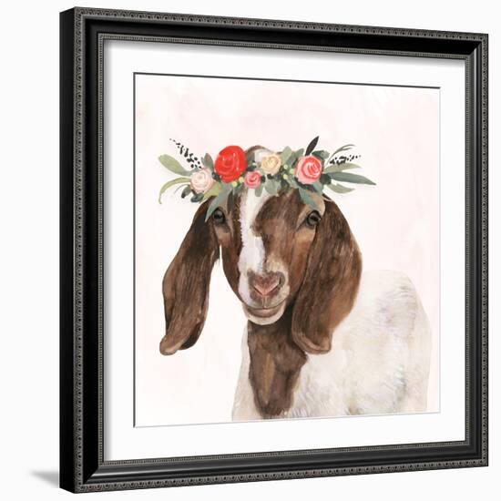 Garden Goat II-Victoria Borges-Framed Premium Giclee Print