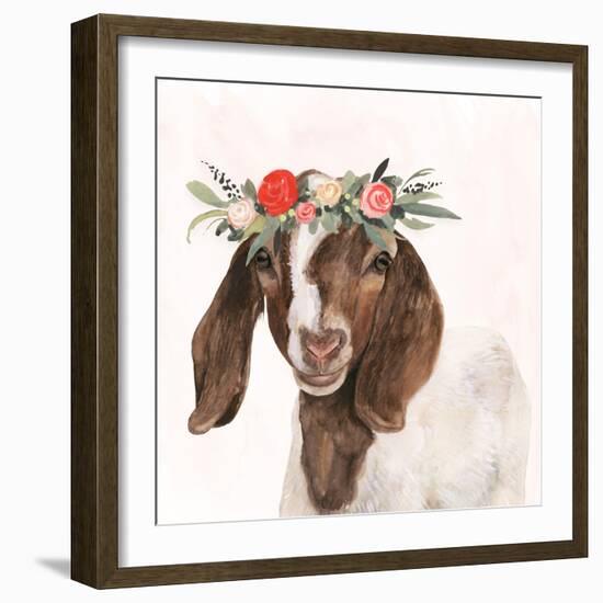 Garden Goat II-Victoria Borges-Framed Art Print