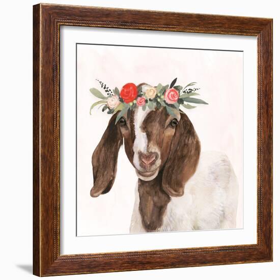 Garden Goat II-Victoria Borges-Framed Art Print