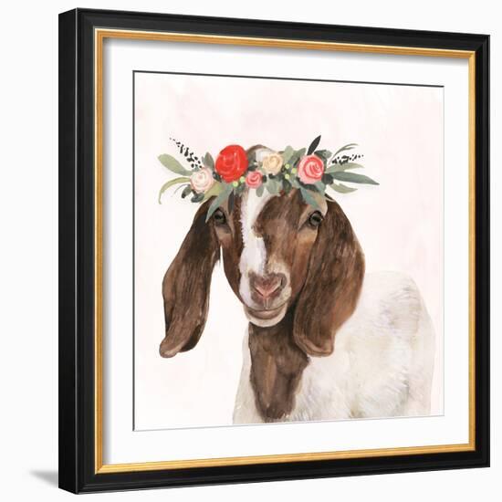 Garden Goat II-Victoria Borges-Framed Art Print