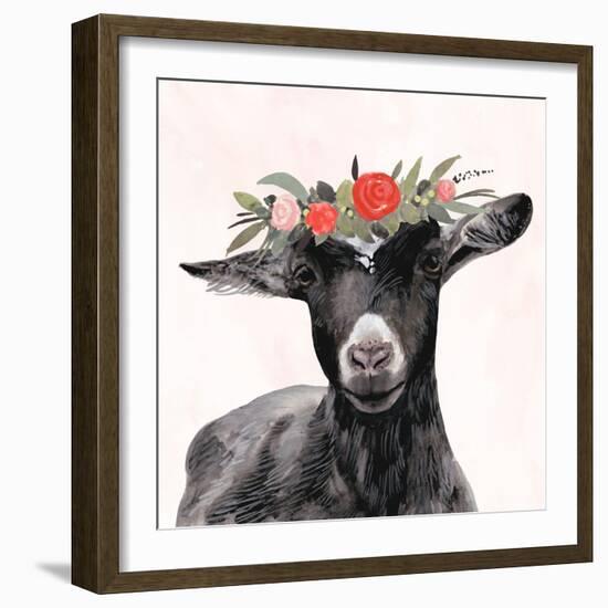 Garden Goat III-Victoria Borges-Framed Premium Giclee Print