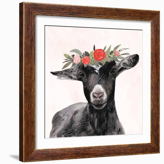 Garden Goat III-Victoria Borges-Framed Premium Giclee Print