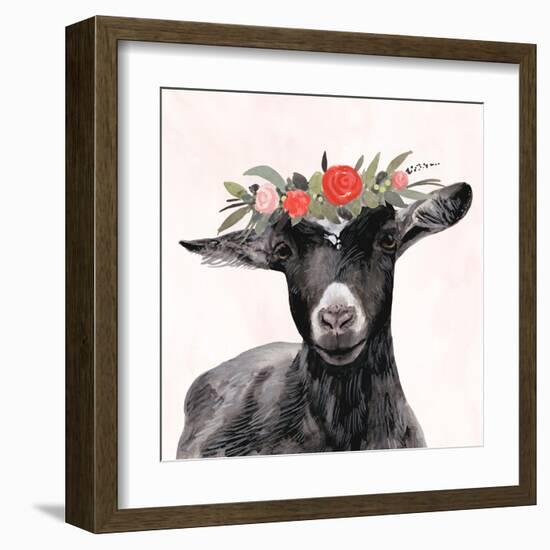 Garden Goat III-Victoria Borges-Framed Art Print