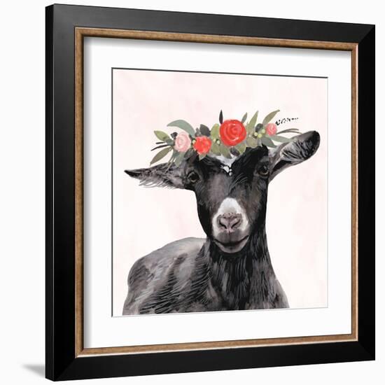 Garden Goat III-Victoria Borges-Framed Art Print