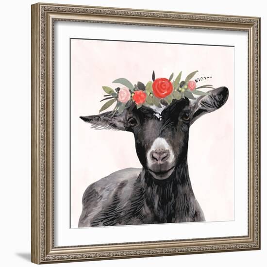 Garden Goat III-Victoria Borges-Framed Art Print