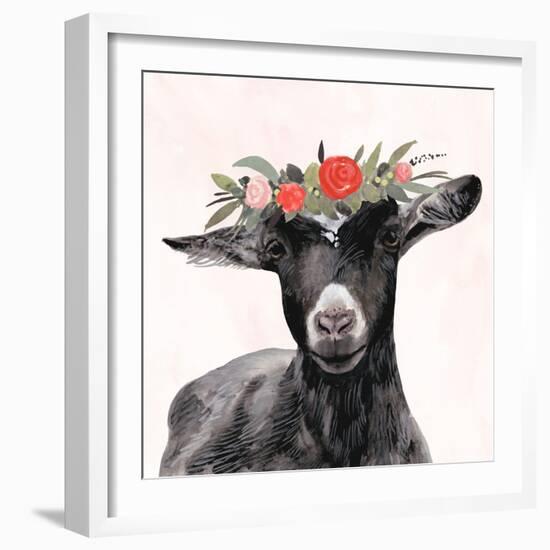 Garden Goat III-Victoria Borges-Framed Art Print