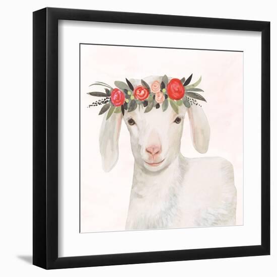 Garden Goat IV-Victoria Borges-Framed Art Print