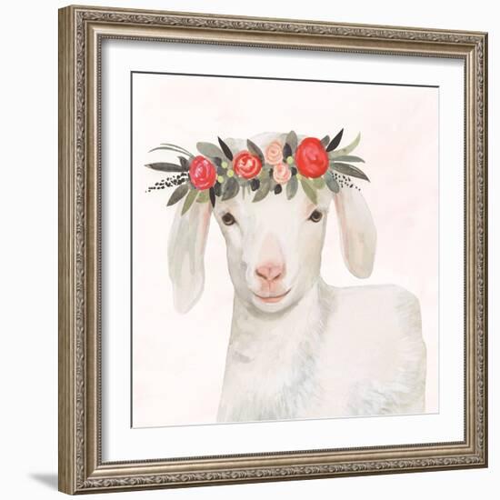 Garden Goat IV-Victoria Borges-Framed Art Print