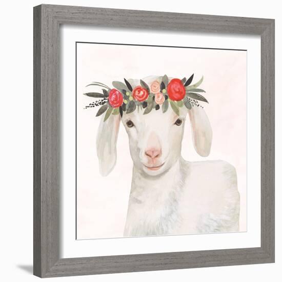 Garden Goat IV-Victoria Borges-Framed Art Print