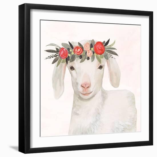 Garden Goat IV-Victoria Borges-Framed Art Print