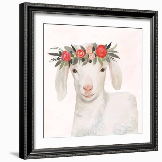 Garden Goat IV-Victoria Borges-Framed Art Print