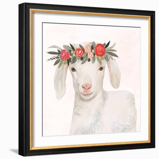 Garden Goat IV-Victoria Borges-Framed Art Print