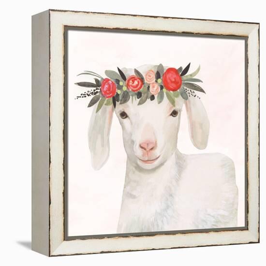 Garden Goat IV-Victoria Borges-Framed Stretched Canvas