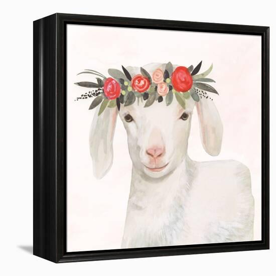 Garden Goat IV-Victoria Borges-Framed Stretched Canvas