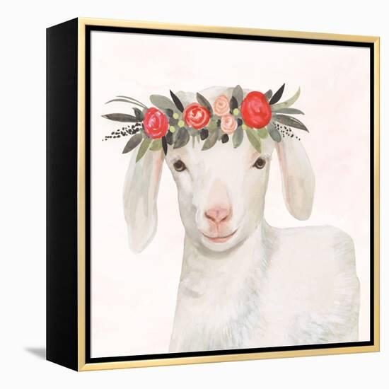 Garden Goat IV-Victoria Borges-Framed Stretched Canvas