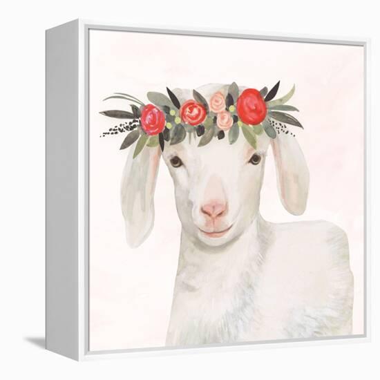 Garden Goat IV-Victoria Borges-Framed Stretched Canvas