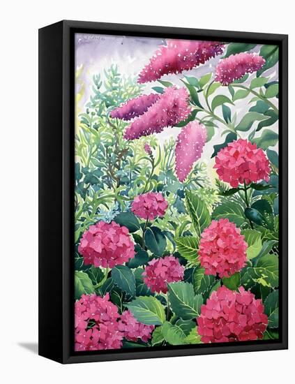 Garden Hydrangeas and Buddleia-Christopher Ryland-Framed Premier Image Canvas