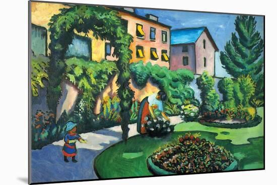 Garden Image-Auguste Macke-Mounted Art Print