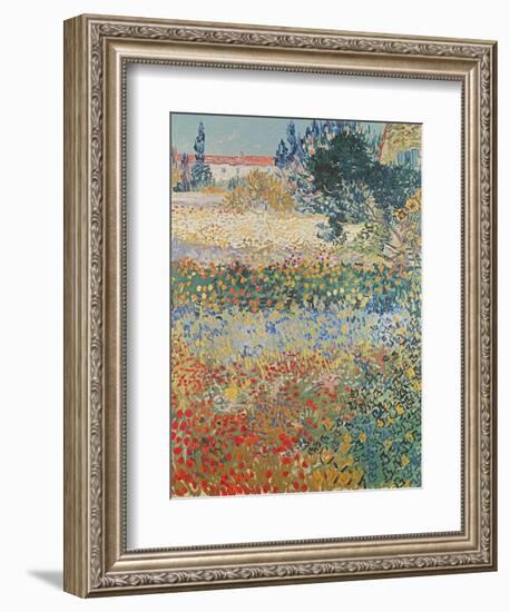 Garden in Bloom Arles, c.1888-Vincent van Gogh-Framed Premium Giclee Print