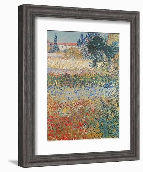 Garden in Bloom Arles, c.1888-Vincent van Gogh-Framed Premium Giclee Print