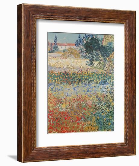 Garden in Bloom Arles, c.1888-Vincent van Gogh-Framed Premium Giclee Print