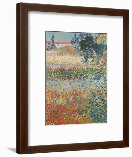 Garden in Bloom Arles, c.1888-Vincent van Gogh-Framed Premium Giclee Print