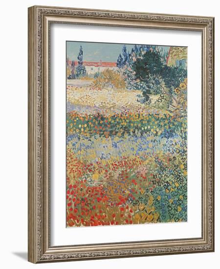 Garden in Bloom Arles, c.1888-Vincent van Gogh-Framed Premium Giclee Print