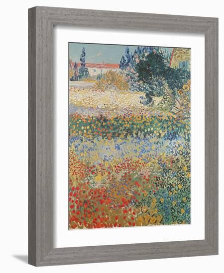 Garden in Bloom Arles, c.1888-Vincent van Gogh-Framed Premium Giclee Print