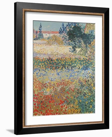 Garden in Bloom Arles, c.1888-Vincent van Gogh-Framed Premium Giclee Print