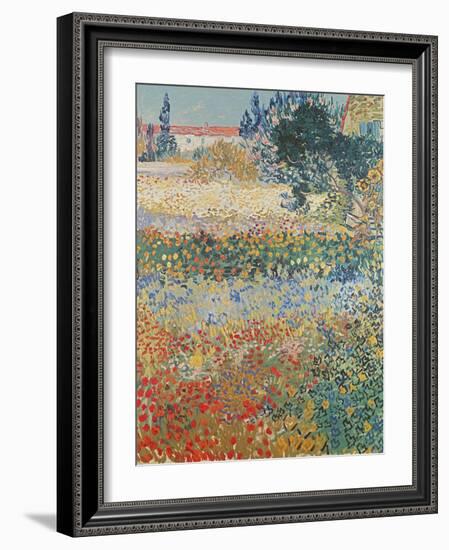 Garden in Bloom Arles, c.1888-Vincent van Gogh-Framed Premium Giclee Print