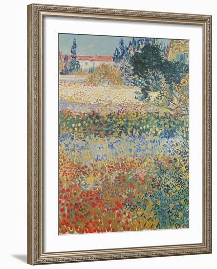 Garden in Bloom Arles, c.1888-Vincent van Gogh-Framed Giclee Print