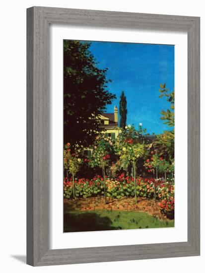 Garden in Bloom at Saint-Adresse-Claude Monet-Framed Art Print