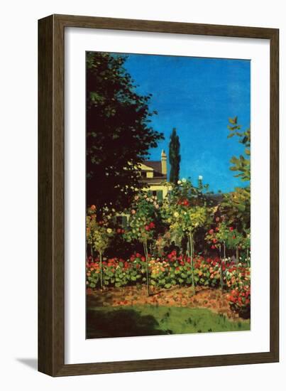 Garden in Bloom at Saint-Adresse-Claude Monet-Framed Art Print