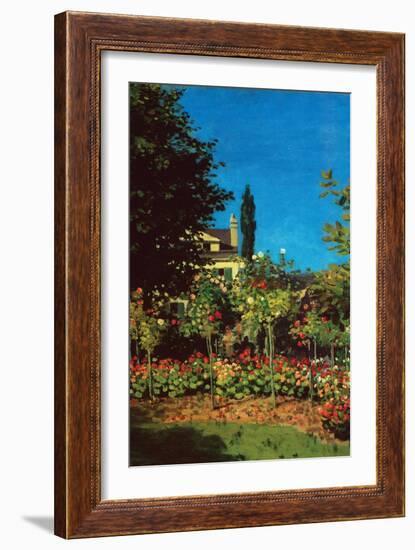 Garden in Bloom at Saint-Adresse-Claude Monet-Framed Art Print