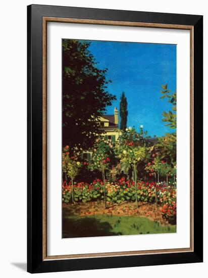 Garden in Bloom at Saint-Adresse-Claude Monet-Framed Art Print