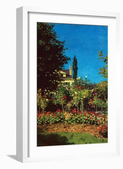 Garden in Bloom at Saint-Adresse-Claude Monet-Framed Art Print