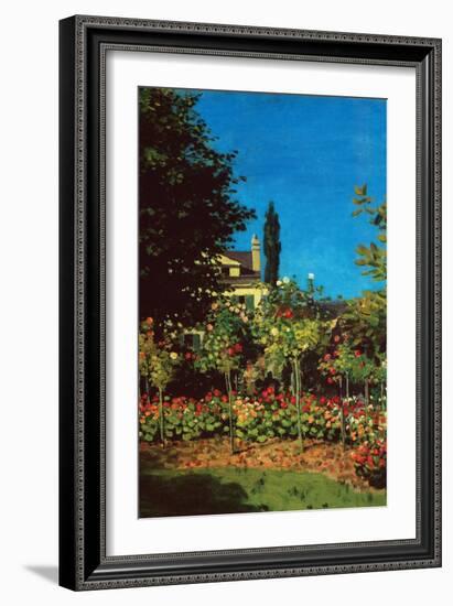 Garden in Bloom at Saint-Adresse-Claude Monet-Framed Art Print