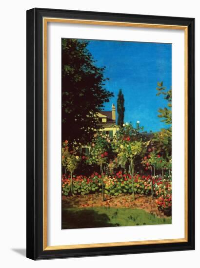 Garden in Bloom at Saint-Adresse-Claude Monet-Framed Art Print