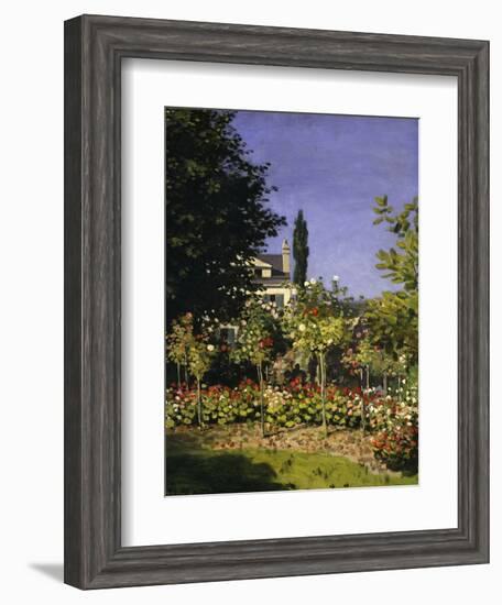 Garden in Bloom, c.1866-Claude Monet-Framed Giclee Print