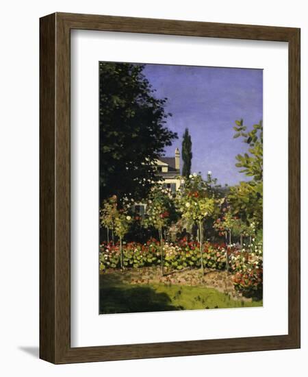 Garden in Bloom, c.1866-Claude Monet-Framed Giclee Print