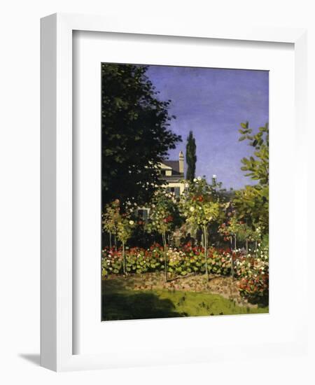 Garden in Bloom, c.1866-Claude Monet-Framed Giclee Print