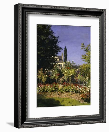 Garden in Bloom, c.1866-Claude Monet-Framed Giclee Print