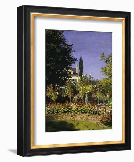 Garden in Bloom, c.1866-Claude Monet-Framed Giclee Print